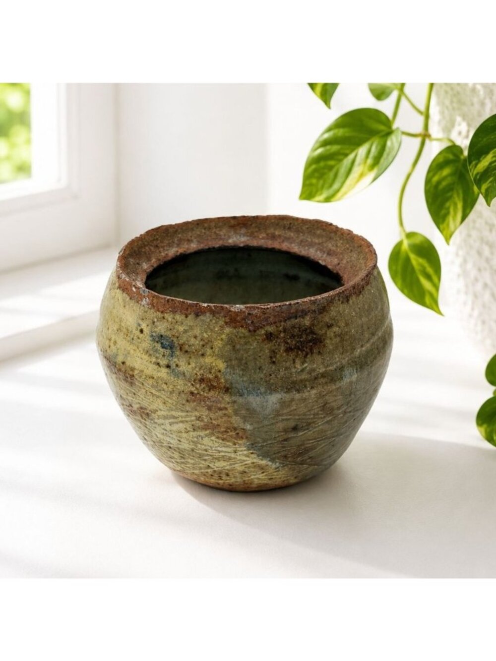 Small Handmade Studio Pottery Vase Rustic Glazed Ceramic Bud Vase, Earthy Tones